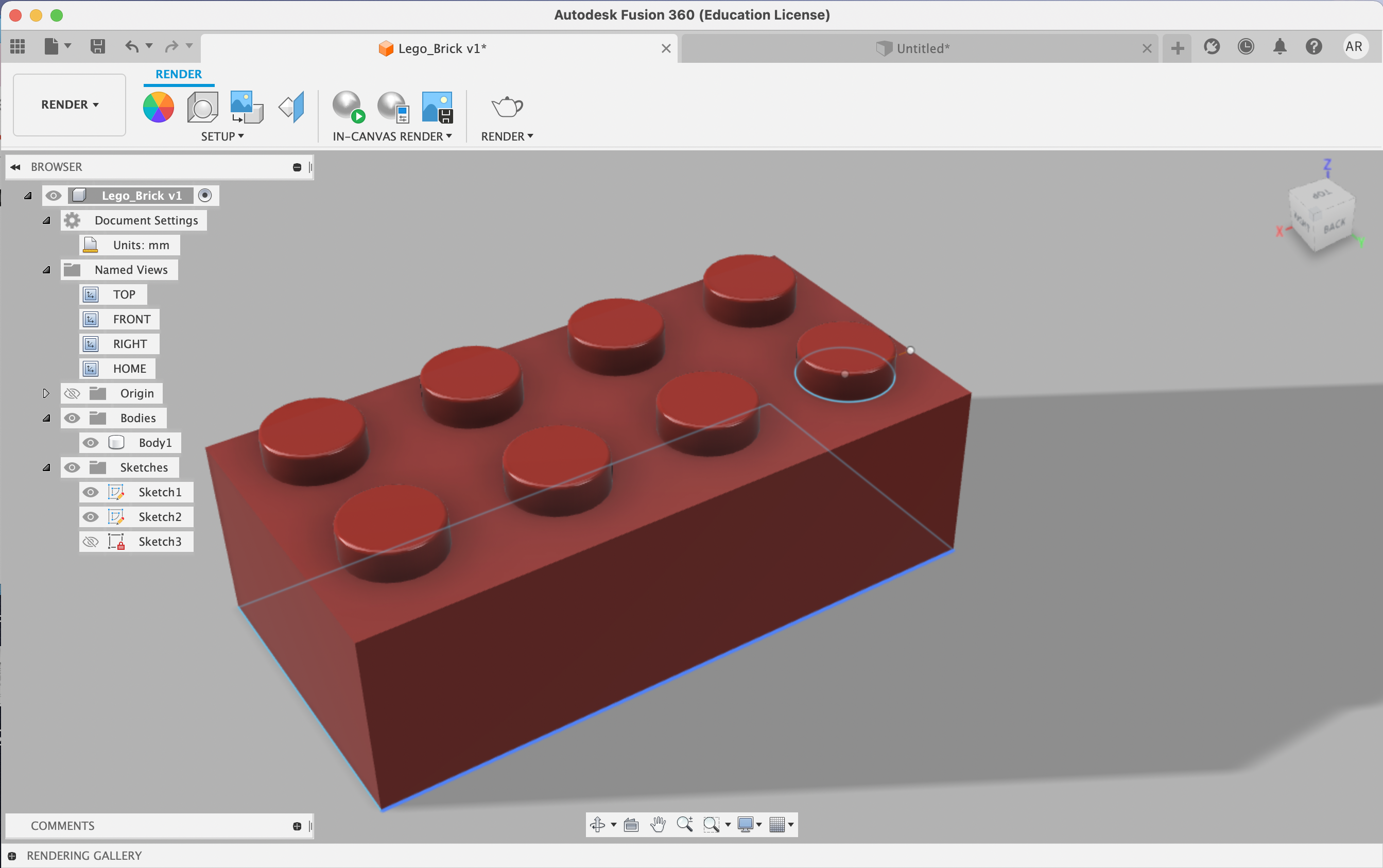 Fusion 360 sketch